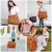 Mominside Leather Diaper Bag Backpack | 14 Pockets | Large Travel Baby Bag with Insulated Pockets & Changing Station - Brown - Buy Online on SooperMarket.com
