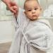 Mabyen Baby Hooded Bathrobe - 100% Organic Cotton Baby Poncho in Light Grey | Eco-Friendly One Size International Shipping - Buy Online on SooperMarket.com