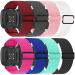 8 Pack Elastic Bands Compatible with Fitbit Versa 3 Bands & Fitbit Sense Bands, Adjustable Nylon Sport Strethy Wristband for Fitbit Versa 3 Smartwatch Women Men B-Wine Red + Blue + Pink + Water Orchid + Fluorescent Plum + …