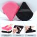 HEYMKGO Velvet Triangle Powder Puffs - 4 Pcs Dual-Use Makeup Puff Set for Setting Powder, Pressed Powder, and Under Eye Application in Black/Rose - Buy Online on SooperMarket.com