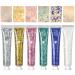 6 Colors Face Body Glitter Gel Set  Shimmer Chunky Glitters Cream for Eyes Hair Nails Makeup  Long Lasting Sparkling Mermaid Holographic Sequins Paste for Festival Art Party Halloween Makeup Gift Kit
