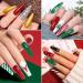 Yueshop Christmas Nail Art Gel Liner Polishes Set - 4x 8ml White Gold Red Green Colors - Soak Off Collection with Thin Nail Art Brush Pen Tool - DIY Nail Art for Girls and Women - Buy Online on SooperMarket.com