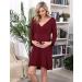 Bresdk Maternity Nightdress: Long Sleeve Nursing Nightgown for Pregnant Women - Buy Online on SooperMarket.com