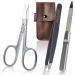 Yumaya Profi Nagelset 3 partly - nail scissors files and tweezers including etui |Stainless steel rust -free compact small |Manicure Set - Nageletui - Nail care set - Nail recessaire for women and men
