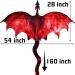 JEKOSEN Fiery Dragon 54 Huge Kite - Easy-to-Fly Single Line String with 160 Tail for Kids and Adults - Perfect for Beach Trips, Parks, and Outdoor Family Games - Buy Online on SooperMarket.com