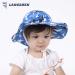 LANGZHEN Beach Sun Protection Hat for Baby Girls - Adjustable Toddler Kids Hat with Wide Brim & Chin Strap, Black Shark-Blue, 1-2 Years - Buy Online on SooperMarket.com