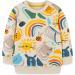Boys Dinosaur Sweatshirt for Kids - Cotton Long Sleeve Pullover - Toddler Girls Shirts - Baby Clothes 1-8 Years - 6-7 Years Rainbow Design - Buy Online on SooperMarket.com