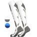 COMPREX compression stockings |The all -rounder for skiing leisure travel pregnancy |Breathable |Compression |Ski socks (white/gray 35-38)
