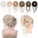 REECHO Messy Bun Hair Piece 1PC Super Long Tousled Updo Hair Bun Extensions Wavy Ponytail Hair Scrunchies with Elastic Band Hair Accessory for Women - Pearl Platinum