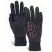 TrailHeads Running Gloves for Women | Lightweight Gloves with Touchscreen Fingers - Black/Pink Reflective Small