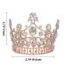 SweetV Rose Gold Queen Crown | Iridescent Crystal Birthday Cake Topper | Costume Tiaras for Wedding Halloween Baby Shower - Buy Online on SooperMarket.com