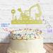 Cakeshop Cake Decoration Pack | Construction Digger Premium Double Sided Glitter Card Cake Topper & 25g Party Pack of Cake Sugar Sprinkles | Custom Name & Age Cake Decorations (Champagne) Prime Glitter Card: Champagne - Buy Online on SooperMarket.com
