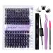 DIY LASH Extensions Set Cluster Lashes DIY Eyeholder Extension At Home Lash Bond and Seal DIY eyelash Extensions Bond and Seal Diy eyelash Cluster (C3+C9-C CURL) KIT (12-16) mm Kit-C3+C9-C CURL