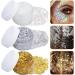 3Pcs Holographic Body Glitter Gel with 3 Makeup Brushes 50ml Mermaid Sequins Sparkling Liquid Eyeshadow Sequins Glitter for Face Body Eye Hair DIY Art Festival Party Makeup Decoration - Buy Online on SooperMarket.com