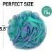 4 Pack XL Soft Nylon Loofah Bath Sponge for Exfoliating Shower Scrubber - Men and Women Beauty Bathing Accessory Set - Buy Online on SooperMarket.com