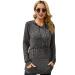 Sosolism Women's Nursing Hoodies Maternity Breastfeeding Tops Long Sleeve Pregnancy Sweatshirt XL Charcoal Grey
