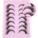 PHKERATA Cat Eye Lashes 15MM - 7 Pairs of Natural Fluffy Wispy Faux Mink Strip Eyelashes with 5ML Glue - Buy Online on SooperMarket.com