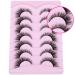 Buy 7 Pairs Cat Eye False Eyelashes - Natural Look Mink Fluffy 15mm 6D Volume Wispy Strip Lashes by PHKERATA - International Shipping Available - Buy Online on SooperMarket.com
