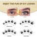 120 Clusters D Curl Wide Stem DIY Eyelash Extension Kit - 10-16mm Soft Fluffy False Lashes - W08# (08-mix) - Buy Online on SooperMarket.com