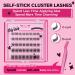 Bamboo Self-Adhesive Eyelash Clusters - 40Pcs | No Glue, No Remover | Reusable Press-On Lashes | Easy to Use - Buy Online on SooperMarket.com