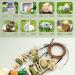 ERKOON Rabbit Hamster Hanging Chew Toys - Applewood Boredom Breaker with Grass Ball and Carrot Treats for Small Pets - Buy Online on SooperMarket.com