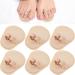 6 Pieces Double Toe Straightener Hammer Toe Splint Toe Corrector Separators for Crooked Toes Relieving Foot Pain, Claw and Overlapping Toes, Pressure, Discomfort (Beige)