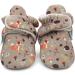 Dotty Fish Cotton Baby Booties | Suede Sole, Warm Fleece Lining | Non-Slip Pram Shoes for Boys, Girls & Unisex | Winter First Shoes 6-12 Months Brown Woodland Animals - Buy Online on SooperMarket.com