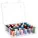 New brothread Tall & Clear Storage Box/Organizer for 30 Spools - Embroidery & Cotton Thread Holder Compatible with Isacord, Floriani, Madeira, Glide - 1X30 - Buy Online on SooperMarket.com