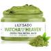 LILY SADO Green Tea Matcha & Avocado Face Mask - Organic Natural Vegan Facial Mask - Anti-Aging Antioxidant Defense Against Acne  Blackheads & Wrinkles for a Luscious  Soft Glowing Complexion   4 oz