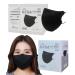HAPPYDAY A Set of 25 Packages Made in KOREA 2D KF94 Black Face Mask for Adult Black for Adult (Pack of 25)