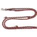 Dog leash Double Leash Practice line for medium dogs up to 45 kg over 39 colors very stable (2.40 m Waikiki) 2.40 m blue-orange-purple-green