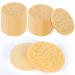 WLLHYF 20 Pieces Compressed Facial Sponges Natural Cellulose Facial Cleaning Sponges Professional Cosmetic Spa Sponges for Face Cleansing Makeup Removal Pore Exfoliating (Round-yellow)