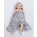 Hilmocho Baby Bath Towel with Hood | Ultra Soft Coral Velvet | 110x68CM Grey - Buy Online on SooperMarket.com