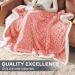 Sherpa Queen Size Pink Throw Blanket 90x90 - Cozy & Soft Fleece Blanket for Couch, Sofa, Bed - Reversible & Fluffy - Plush Brushed Finish - Buy Online on SooperMarket.com