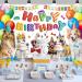 Dog Happy Birthday Backdrop Dog Birthday Party Decorations Puppy Photography Background for Pets Puppy Kids Dog Theme Birthday Party Supplies - Buy Online on SooperMarket.com