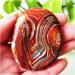 Natural Crystal Rough Natural Stone Sardonyx Agate Crystal Palm Play Spiritual Decor Home Decoration Crystals (Color : 50-60g) - Buy Online on SooperMarket.com