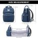 Shop SndMor Dark Blue Diaper Bag Backpack - Multifunctional with Bed Function Stroller Hooks Ideal for Moms & Dads | International Shipping - Buy Online on SooperMarket.com