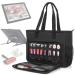TORIBIO Carrying Bag for Diamond Painting A4 LED Light Pad Diamond Painting Tools Storage Bag Embroidery Bag Protective Case for Embroidery Floss and Supplies 15.4x12.2x4.7 Black