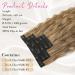 REECHO Clip in Hair Extensions - 5PCS Brown 24 Thick Long Loose Waves HE002 - Invisible Lace Weft Natural Soft Hairpieces for Women - Light Brown with Blonde Highlights - Buy Online on SooperMarket.com