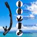 AQUA A DIVE SPORTS Dry Snorkel for Snorkeling, Scuba Diving & Swimming - Adult & Youth - Top Dry Valve, Silicone Mouthpiece - All Black - Buy Online on SooperMarket.com