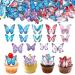 Alegre butterflies Tortendeco edible 40 edible butterflies for cake dining paper tortendeco wedding butterflies decoration cake birthday butterfly cupcake toppers for baptism colorful butterflies tortendendeko