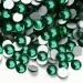 Towenm 1000 Pieces Glue Fix Flatback Rhinestones, SS16 4mm Glass Flat Back Crystals Rhinestone for Craft Clothes Nail Face Art, Non Hotfix Round Flatback Crystals Loose Gemstones (Emerald/Green) Emerald / Green 4mm / SS16