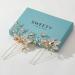 SWEETV Handmade Wedding Hair Pins for Brides - 2Pcs Bridal Hair Accessories Set - Buy Online on SooperMarket.com