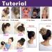 Synthetic Messy Hair Bun Scrunchie Updo in Purple - Bridal & Wedding Hairpiece for Women & Kids - Buy Online on SooperMarket.com