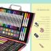 Darnassus 132-Piece Art Set Deluxe Professional Color Kit for Kids & Adults | Portable Case | Pink - Buy Online on SooperMarket.com