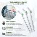 MALX 5-Pack 8.5" x 0.3" Turtle Glass Straws Set of 4 Handmade Transparent Long Straws and 1 Cleaning Brush. Suitable for Cold and hot Drinks Aesthetic Cute Straws with Charm Coquette Straws - Buy Online on SooperMarket.com