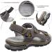 Outpro Men's Waterproof Outdoor Sports Sandals - Lightweight Leather Trekking & Hiking Sandals with Velcro Fastener - Size 45 EU - Perfect for Summer Adventures - Buy Online on SooperMarket.com