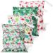 4 Pieces Waterproof Wet Bag Reusable Washable Wet Dry Bag Sealed Wet Diaper Bag with Handle for Travel, Beach, Wet Swimwear, Diapers, Dirty Gym Clothes and Toiletries, 12 x 14 Inch (Hawaii)