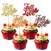 Rsstarxi 24 Pack Glitter Fall in Love Cupcake Toppers Fall leaves Thanksgiving Day Cupcake Toothpicks Bridal Shower Cupcake Decorations for Wedding Engagement Party Cake Decorations Design 1 Multi