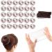 Shakeel 30pcs Invisible Hair Nets for Buns with 20pcs U Shape Hair Pins Ballet Hair Nets for Girls Mesh Ballet Bun Nets Hair Bun Nets Brown for Women Dancer Cook coffee